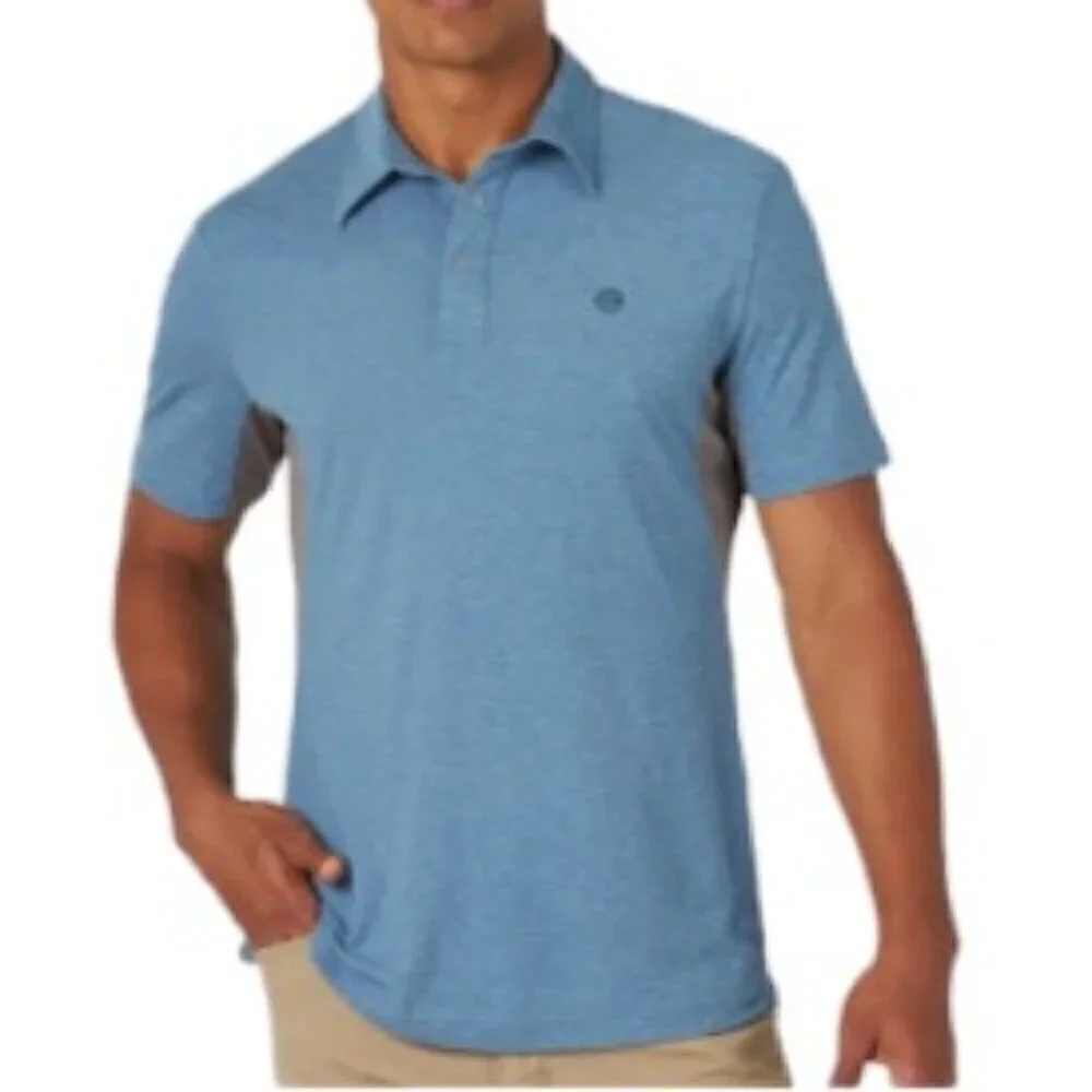 BANANA REPUBLIC Polo Shirt Men's Size Large Blue Standard Fit Elephant Logo